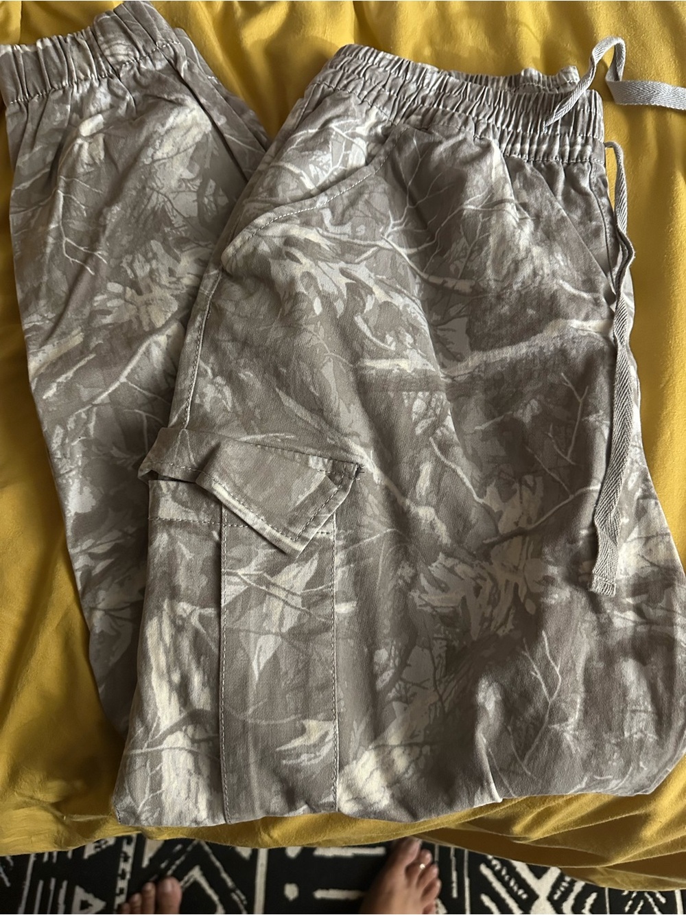 refuge Beige Camouflage Cargo Joggers